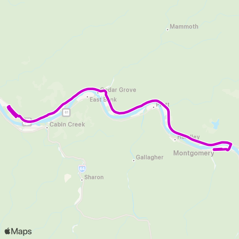 KRT Montgomery Shuttle map