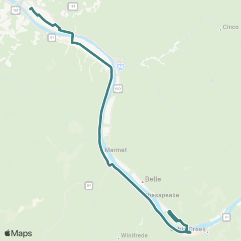 KRT Cabin Creek map