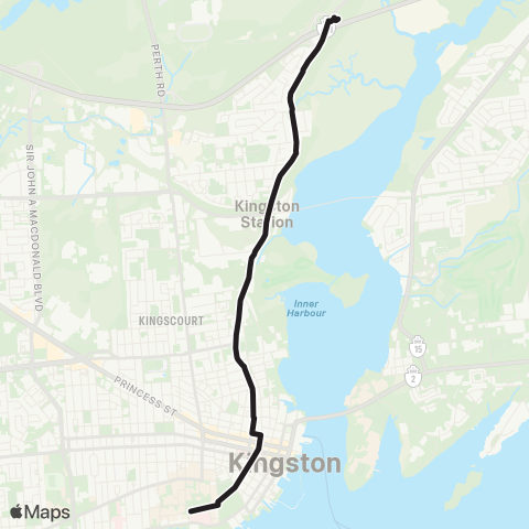 Kingston Transit Queen's / KGH - Montreal St Park & Ride map