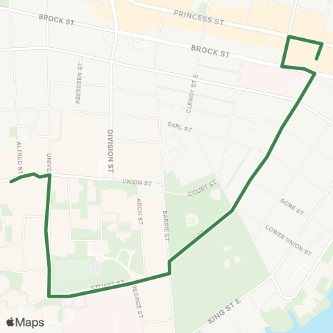 Kingston Transit Downtown map