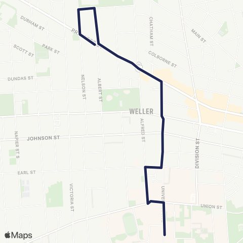 Kingston Transit Princess & Albert map