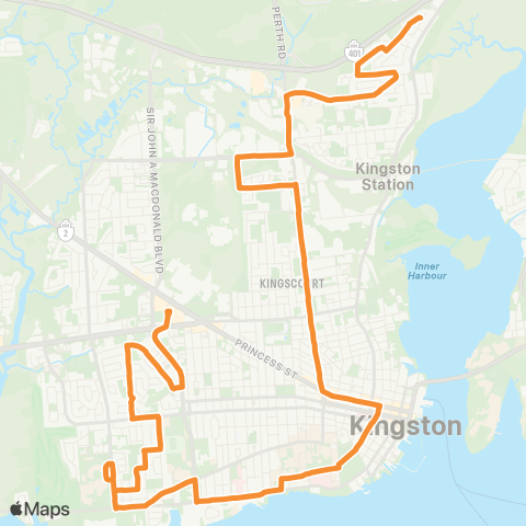 Kingston Transit Kingston Centre - Division St map