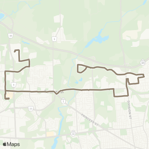 Kingston Transit Invista Ctr - Division St / Dalton Ave map