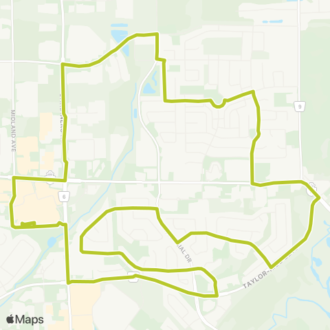 Kingston Transit Crossfield Ave - Waterloo Dr map