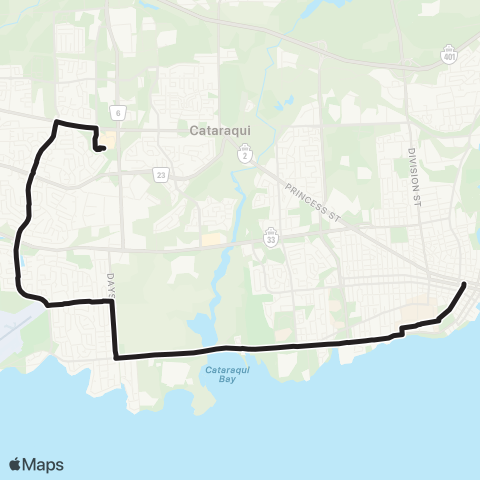 Kingston Transit Cataraqui Ctr - Kingston Ctr - Dtwn - KGH - St Lawrence Coll - Cataraqui Ctr map