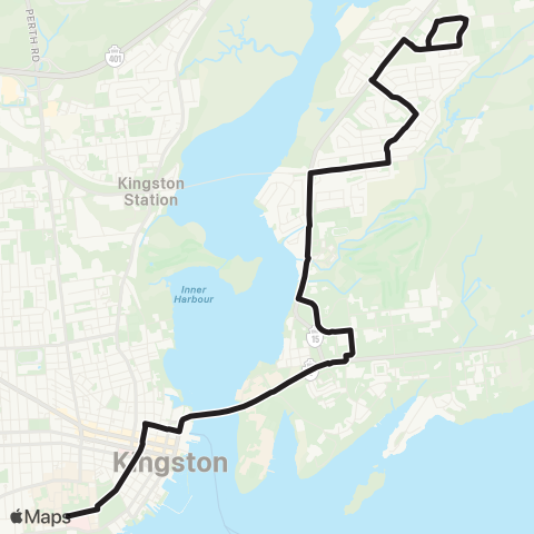 Kingston Transit Queen's / KGH - Innovation Dr P&R map