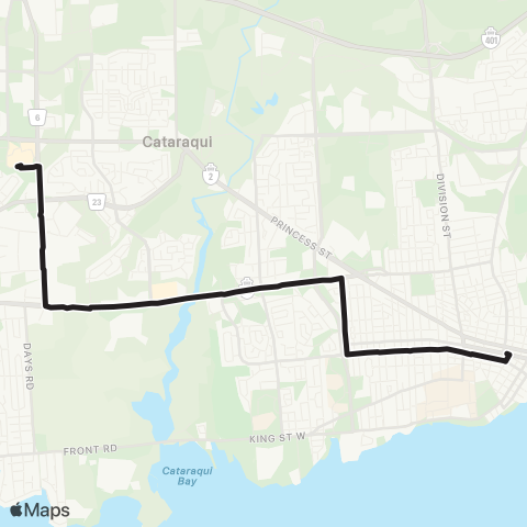 Kingston Transit Cataraqui Ctr - King's Crossing Ctr map