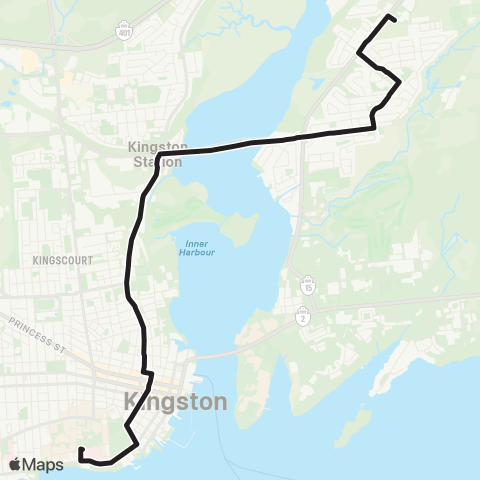 Kingston Transit Innovation Dr P&R - Queen's / KGH map