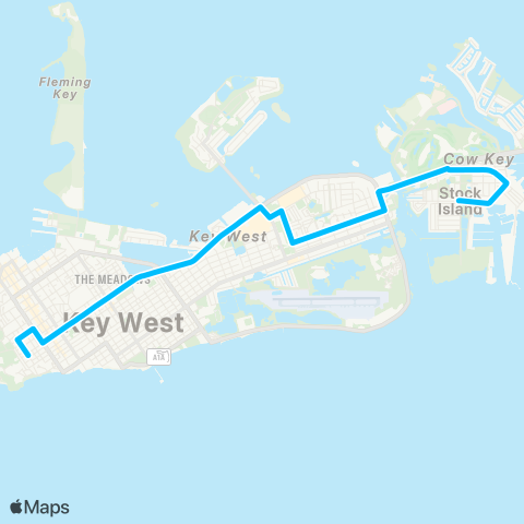 Key West Transit Workforce Express map