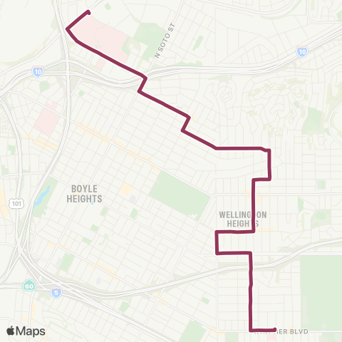 LADOT DASH DASH Boyle Heights map