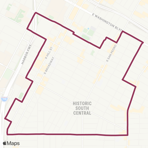 LADOT DASH DASH King Eastloop map