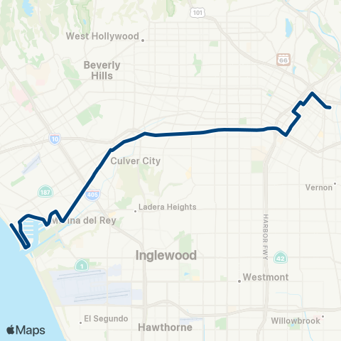 LADOT Commuter Express Ce437b map