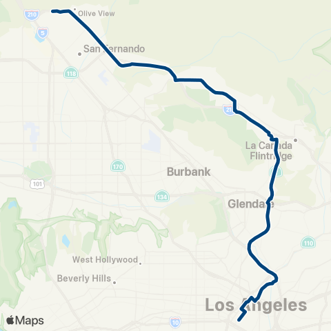 LADOT Commuter Express Ce409 map