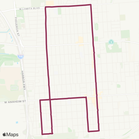 LADOT DASH DASH Wilmingtonloop map