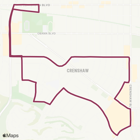 LADOT DASH DASH Crenshawloop map