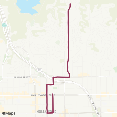 LADOT DASH DASH Beachwood Canyon map