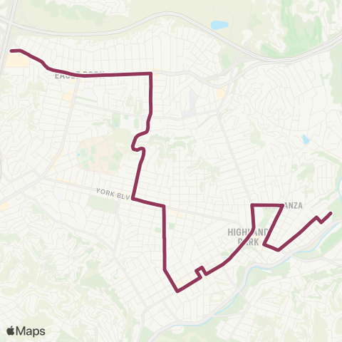 LADOT DASH DASH Highland Park / Eagle Rock map