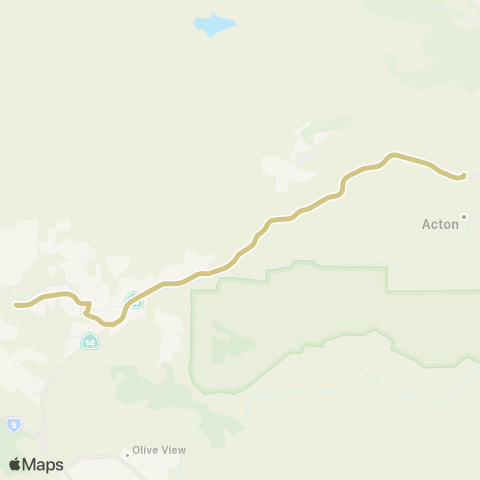 LA County Shuttles Acton & Agua Dulce Shuttle map