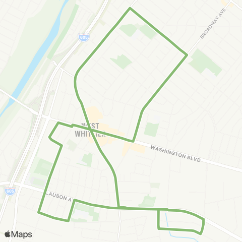 South Whittier Sunshine Shuttle Sunshine Shuttle Route C map