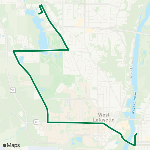 CityBus Purdue West map