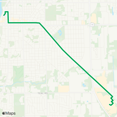 CityBus Tippecanoe Mall map