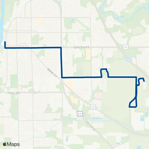 CityBus Park East map