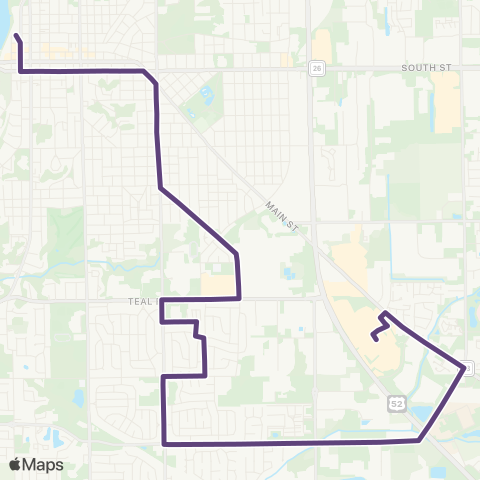 CityBus Lafayette Square map