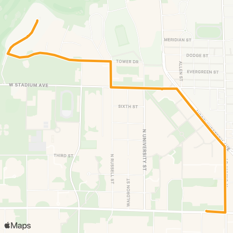 CityBus Tower Acres map