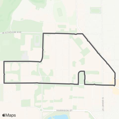 CityBus Silver Loop map