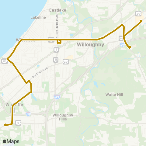 Laketran Mentor - Willoughby Hills map