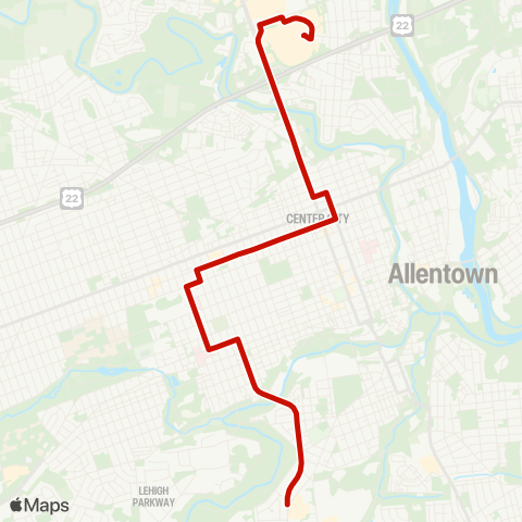 LANta West Allentown Crosstown map