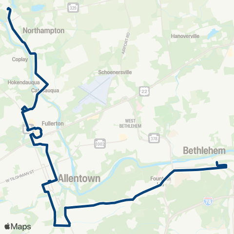 LANta Susquehanna St - Northampton map