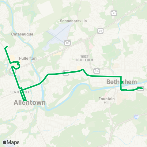 LANta Green Line map