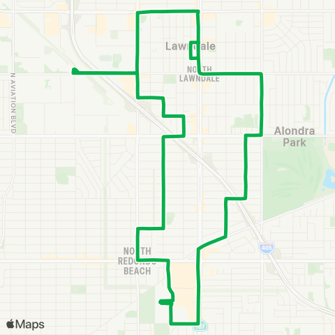 Lawndale Beat Residential Route map