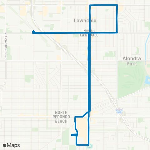 Lawndale Beat Express Route map