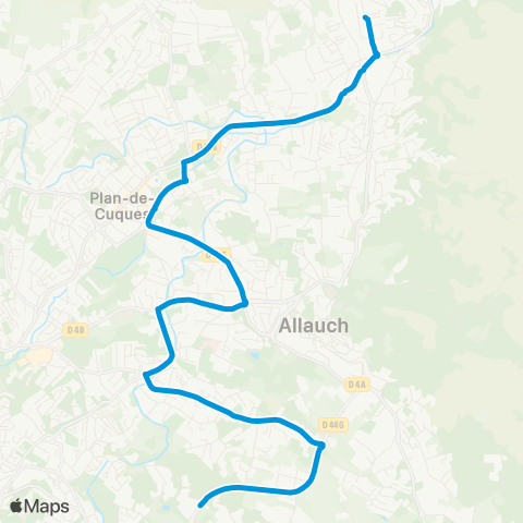 Les Bus des Collines Jean Moulin - Lycée Monte Cristo map