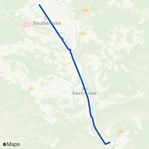 Les Lignes de l'Agglo Les Gisclans - Pont de Joux map