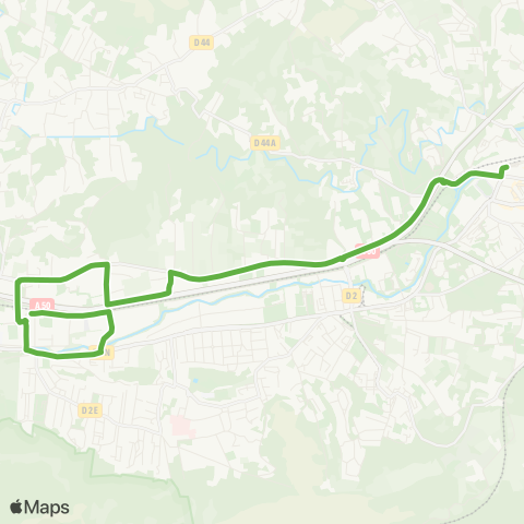 Les Lignes de l'Agglo Gare Aubagne - CD2 - La Penne s/ Huveaune map