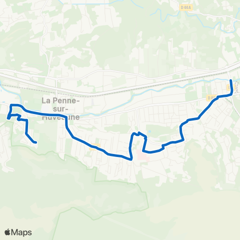 Les Lignes de l'Agglo La Penne sur Huveaune - Eiffel map