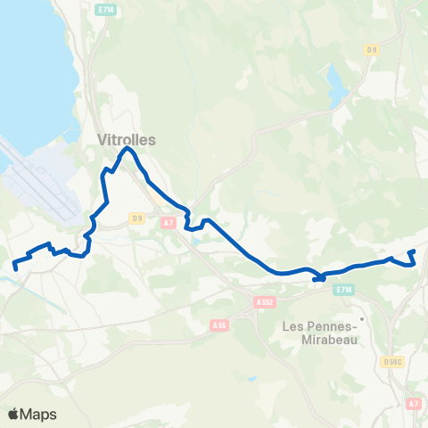 Les Bus de l'Étang Zenibus map