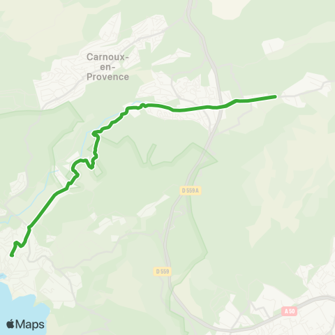 Les Bus de la Marcouline TAD Roquefort La Bédoule map