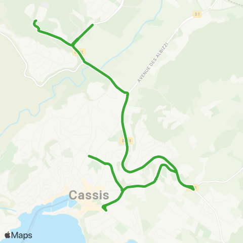 Les Bus de la Marcouline Cassis - CLG Les Gorguettes map