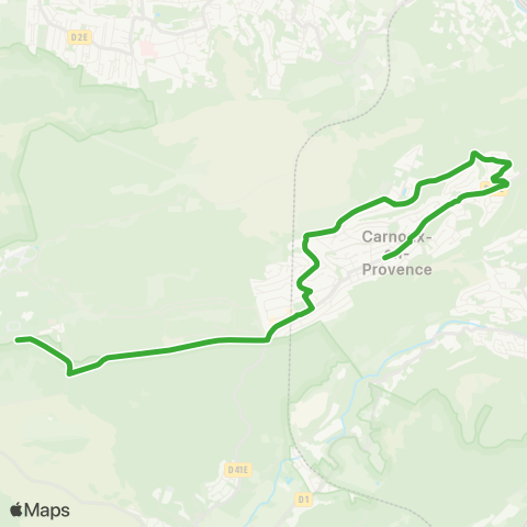 Les Bus de la Marcouline Carnoux - Ecole Frédéric Mistral map