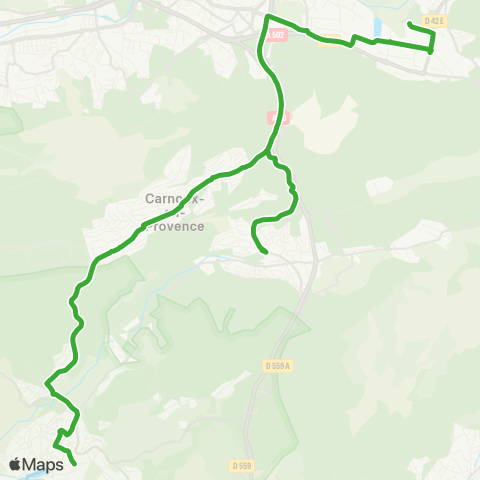 Les Bus de la Marcouline Cassis - Carnoux - Roquefort - Géménos map