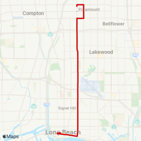 Long Beach Transit Cherry map