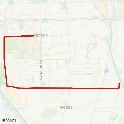 Long Beach Transit Del Amo - CSUDH map