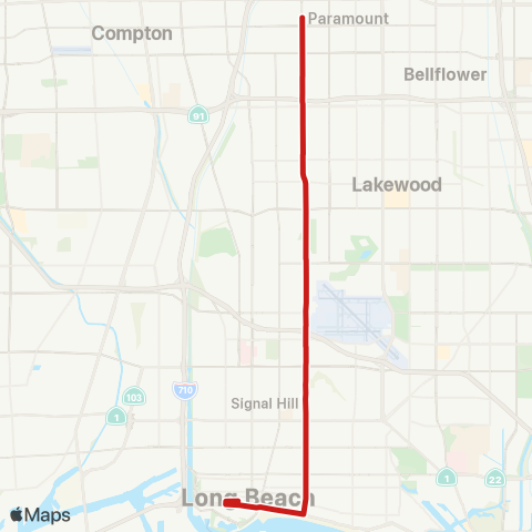 Long Beach Transit Cherry map