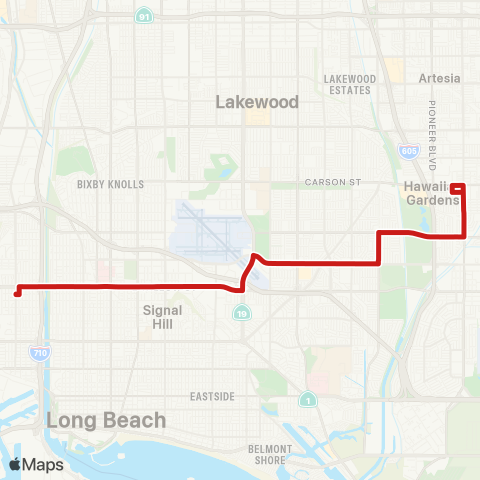 Long Beach Transit Spring St. map