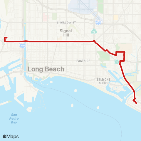 Long Beach Transit PCH / Seal Beach map