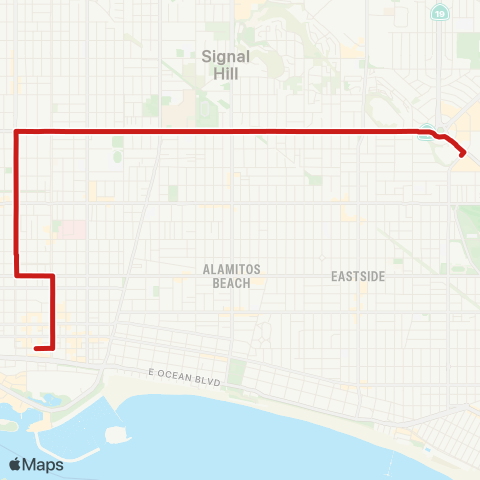 Long Beach Transit PCH / Ximeno map